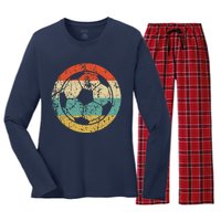 Soccer Retro Soccer Ball Women's Long Sleeve Flannel Pajama Set 