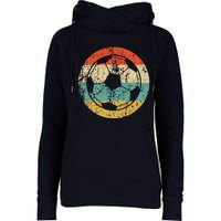 Soccer Retro Soccer Ball Womens Funnel Neck Pullover Hood