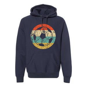 Soccer Retro Soccer Ball Premium Hoodie