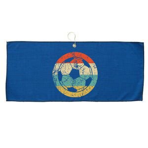 Soccer Retro Soccer Ball Large Microfiber Waffle Golf Towel