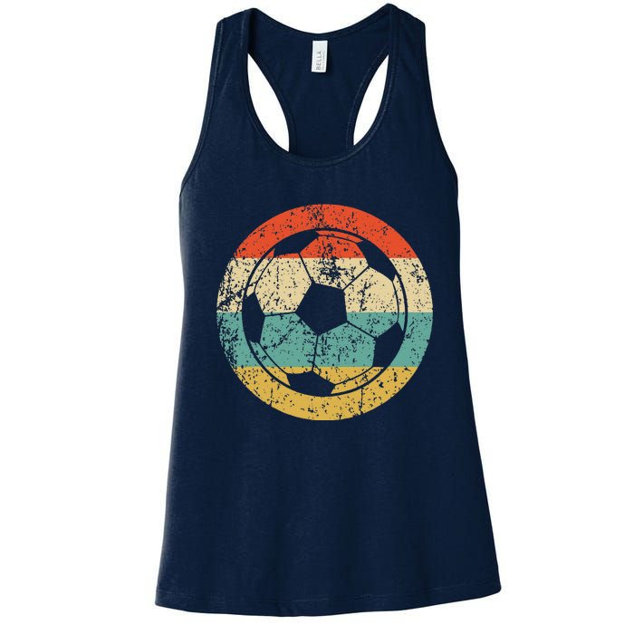 Soccer Retro Soccer Ball Women's Racerback Tank