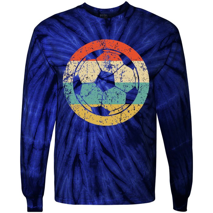 Soccer Retro Soccer Ball Tie-Dye Long Sleeve Shirt