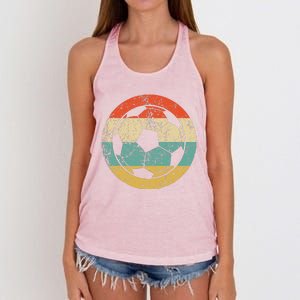 Soccer Retro Soccer Ball Women's Knotted Racerback Tank