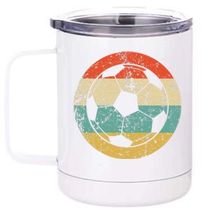 Soccer Retro Soccer Ball 12 oz Stainless Steel Tumbler Cup