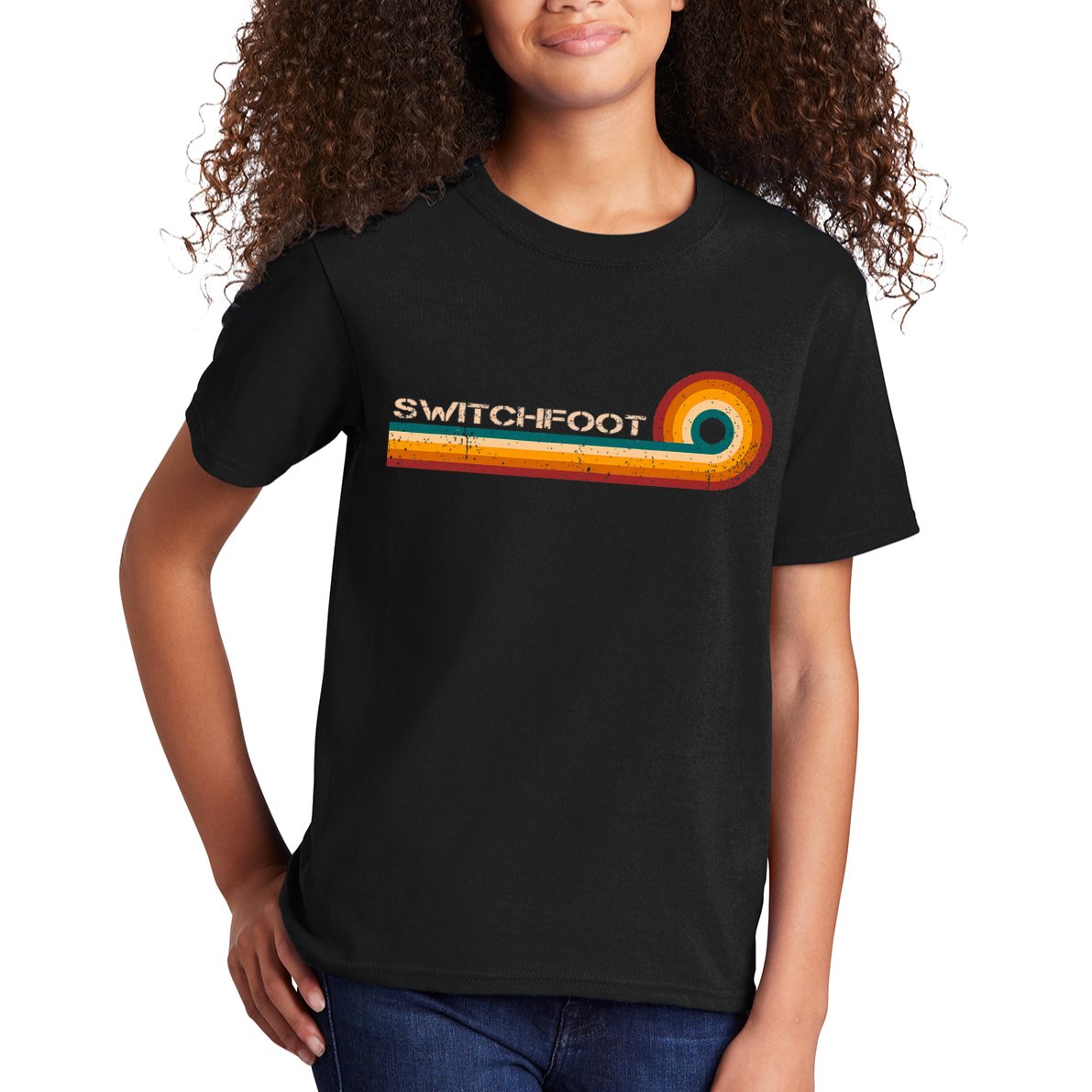 Switchfoot Retro Stripes Musician Vintage Kids T-Shirt