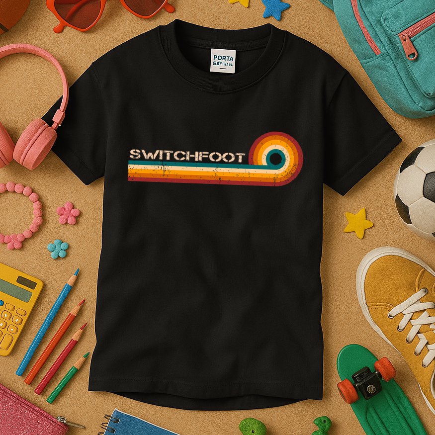 Switchfoot Retro Stripes Musician Vintage Kids T-Shirt