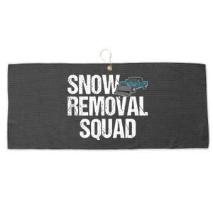 Snow Removal Squad Snow Plow Truck Funny Gift Large Microfiber Waffle Golf Towel