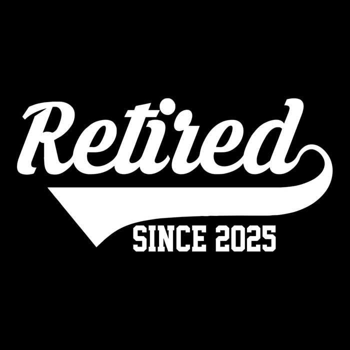 Sporty Retired Since 2025 Retirement Gift Drawstring Bag