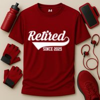 Sporty Retired Since 2025 Retirement Gift Performance Shirt