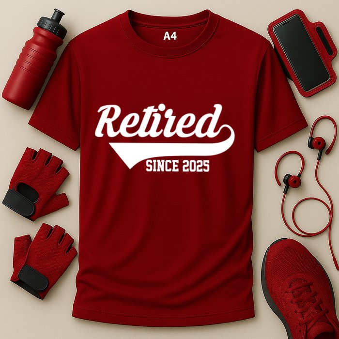 Sporty Retired Since 2025 Retirement Gift Performance Shirt