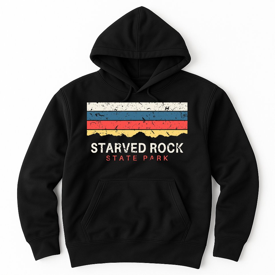 Starved Rock State Park Vintage Souvenirs Illinois Hoodie