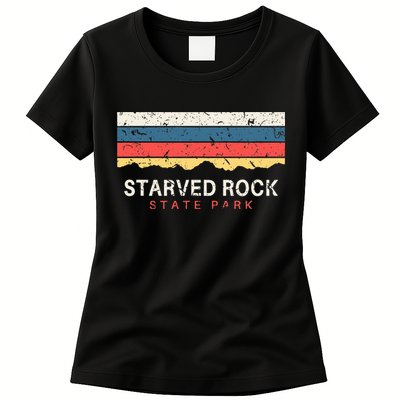 Starved Rock State Park Vintage Souvenirs Illinois Womens T-Shirt