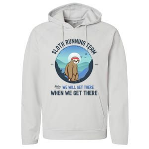 Sloth Running  Sloth Running Team Performance Fleece Hoodie