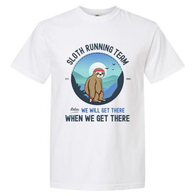 Sloth Running  Sloth Running Team Garment-Dyed Heavyweight T-Shirt