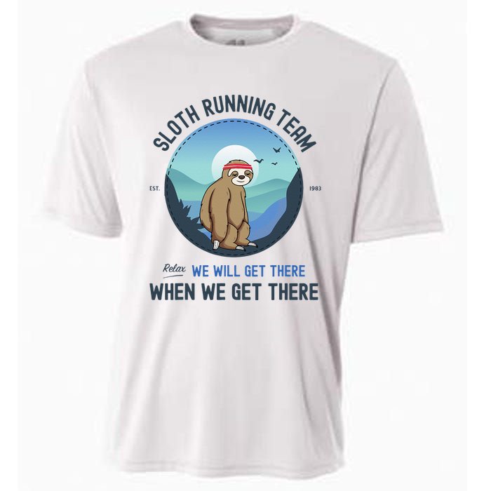 Sloth Running  Sloth Running Team Cooling Performance Crew T-Shirt