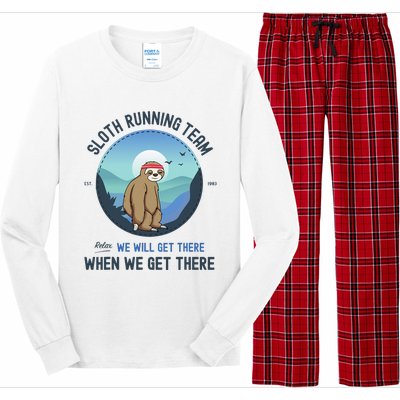 Sloth Running  Sloth Running Team Long Sleeve Pajama Set