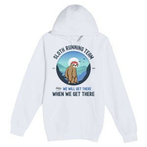 Sloth Running  Sloth Running Team Premium Pullover Hoodie