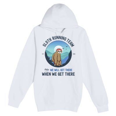 Sloth Running  Sloth Running Team Premium Pullover Hoodie