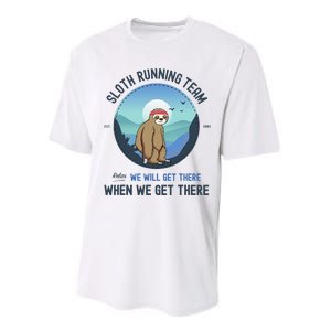 Sloth Running  Sloth Running Team Performance Sprint T-Shirt