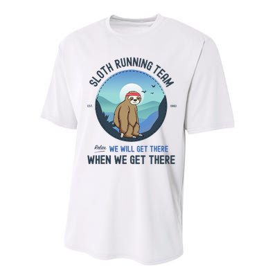 Sloth Running  Sloth Running Team Performance Sprint T-Shirt