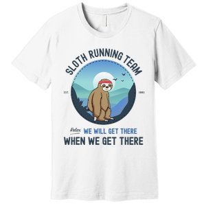 Sloth Running  Sloth Running Team Premium T-Shirt