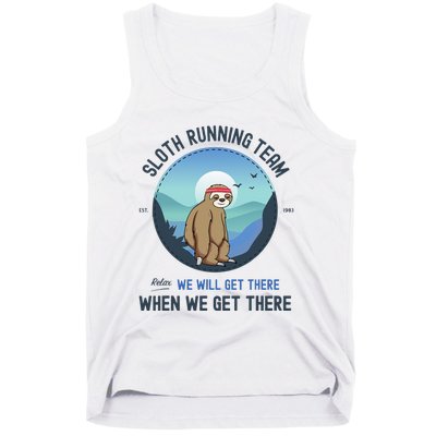 Sloth Running  Sloth Running Team Tank Top