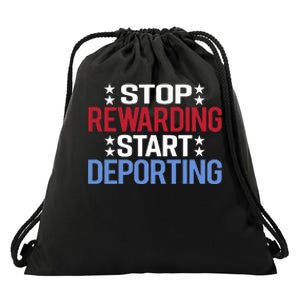 Stop Rewarding Start Deporting Drawstring Bag