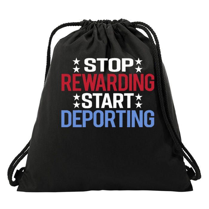 Stop Rewarding Start Deporting Drawstring Bag