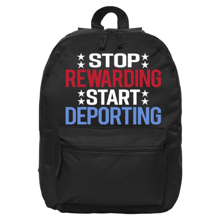 Stop Rewarding Start Deporting 16 in Basic Backpack