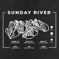 Sunday River Ski Trail Snowboard Skiing Maine Skier Cool Gift 7 Panel Mesh Trucker Snapback Hat