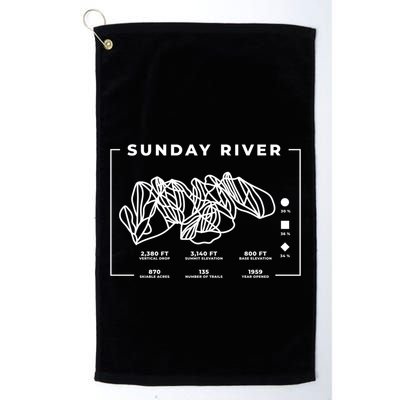 Sunday River Ski Trail Snowboard Skiing Maine Skier Cool Gift Golf Towel