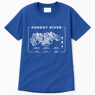 Sunday River Ski Trail Snowboard Skiing Maine Skier Cool Gift Tall T-Shirt