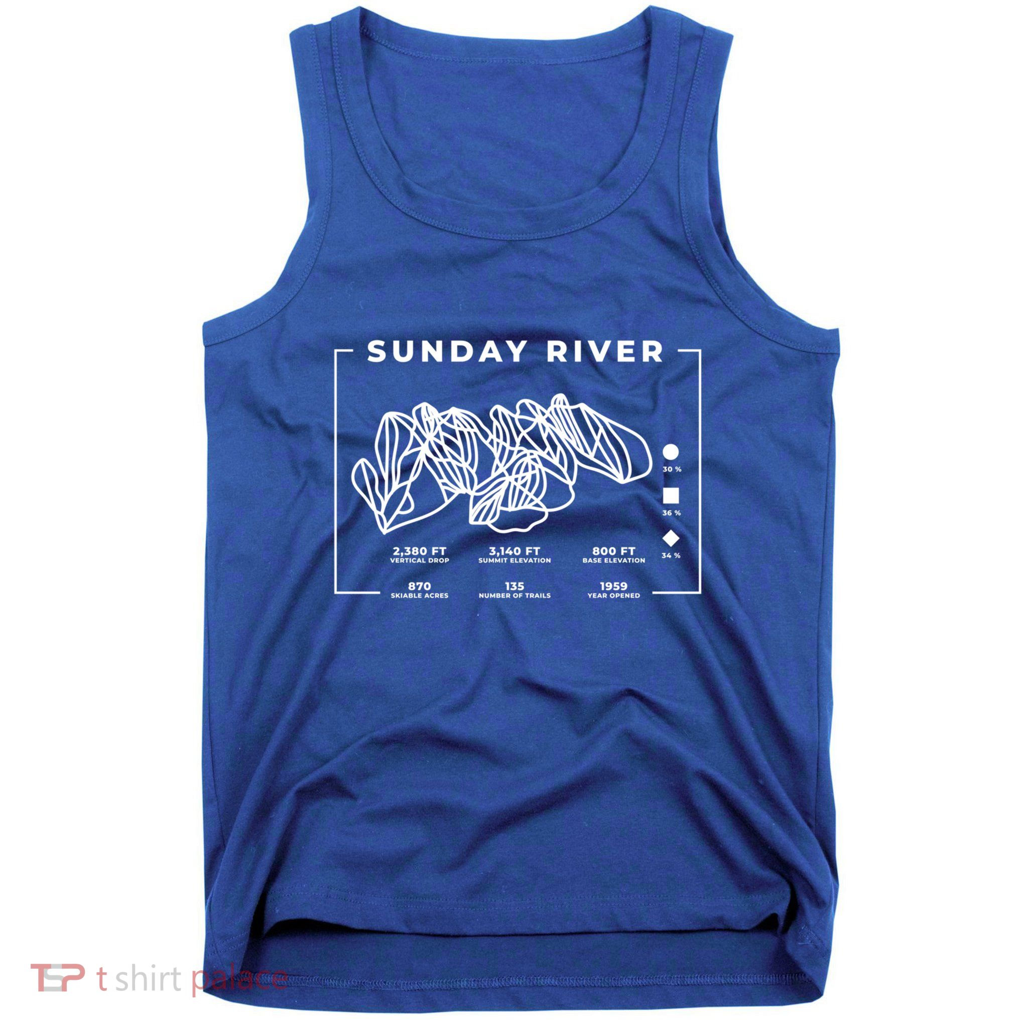 Sunday River Ski Trail Snowboard Skiing Maine Skier Cool Gift Tank Top