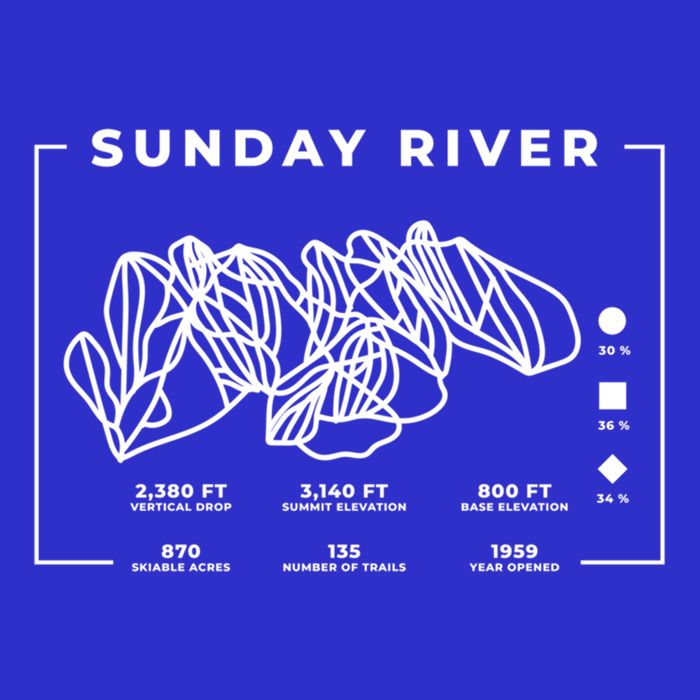 Sunday River Ski Trail Snowboard Skiing Maine Skier Cool Gift Zip Tote Bag