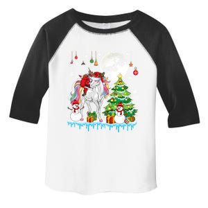 Santa Riding Santa Reindeer Unicorn Xmas Zoo Animal Lover Gift Toddler Fine Jersey T-Shirt