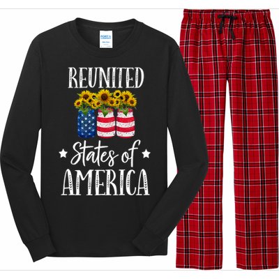 Sunflower Reunited States Of America Gift Long Sleeve Pajama Set