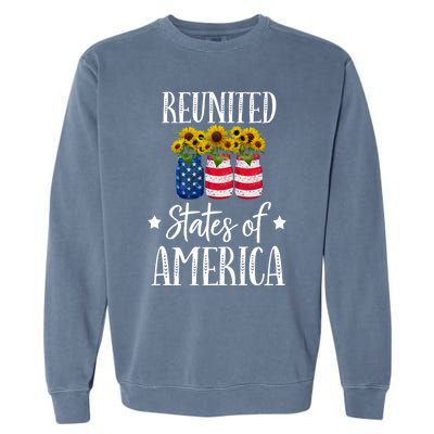 Sunflower Reunited States Of America Gift Garment-Dyed Sweatshirt