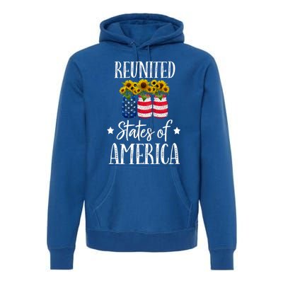 Sunflower Reunited States Of America Gift Premium Hoodie