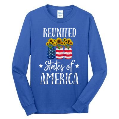 Sunflower Reunited States Of America Gift Tall Long Sleeve T-Shirt