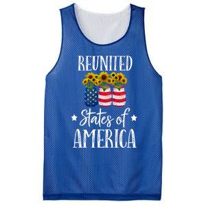 Sunflower Reunited States Of America Gift Mesh Reversible Basketball Jersey Tank