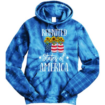 Sunflower Reunited States Of America Gift Tie Dye Hoodie