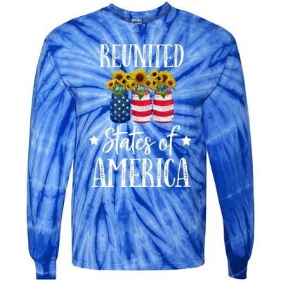 Sunflower Reunited States Of America Gift Tie-Dye Long Sleeve Shirt