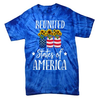 Sunflower Reunited States Of America Gift Tie-Dye T-Shirt