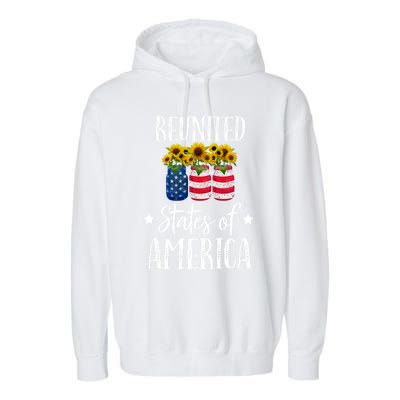 Sunflower Reunited States Of America Gift Garment-Dyed Fleece Hoodie