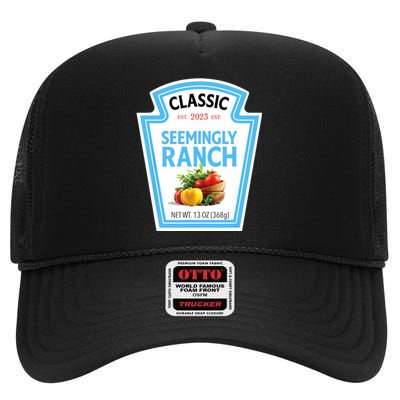 Seemingly Ranch Sauce Dressing Halloween Costume Matching High Crown Mesh Back Trucker Hat