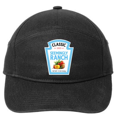 Seemingly Ranch Sauce Dressing Halloween Costume Matching 7-Panel Snapback Hat