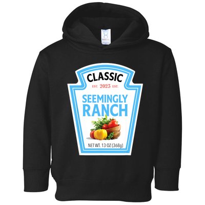 Seemingly Ranch Sauce Dressing Halloween Costume Matching Toddler Hoodie