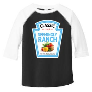 Seemingly Ranch Sauce Dressing Halloween Costume Matching Toddler Fine Jersey T-Shirt