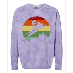 Snowmobile Retro Colorblast Crewneck Sweatshirt