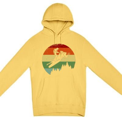 Snowmobile Retro Premium Pullover Hoodie